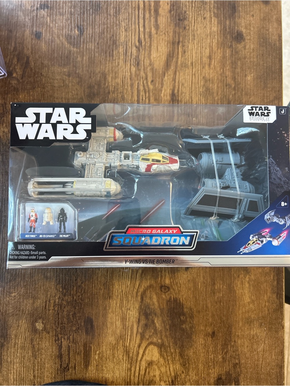 Star Wars Micro Galaxy Squadron Y-Wing vs TIE Bomber - Gray, White, Yellow, Red